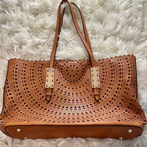 Brown tote bag